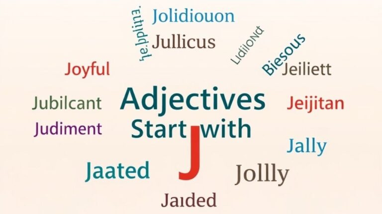 Boost Your Vocabulary with 120+ J-Starting Adjectives