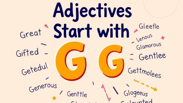 110+ Adjectives That Begin with G