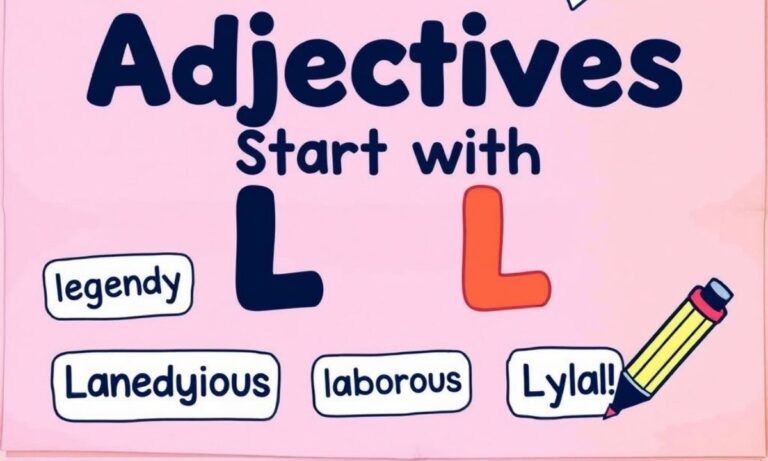 Adjectives Start with L